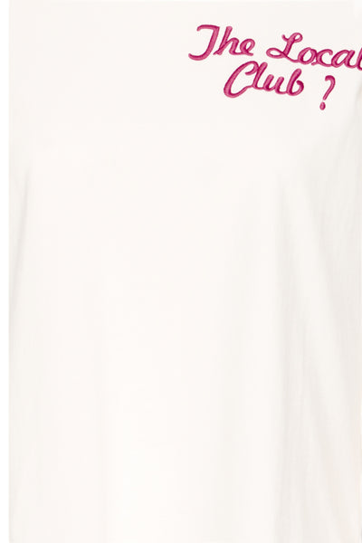 Local Club?  Embroidered Tshirt (White)