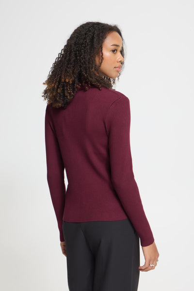 Luls Rib Knit Cardigan (Rhododendron)