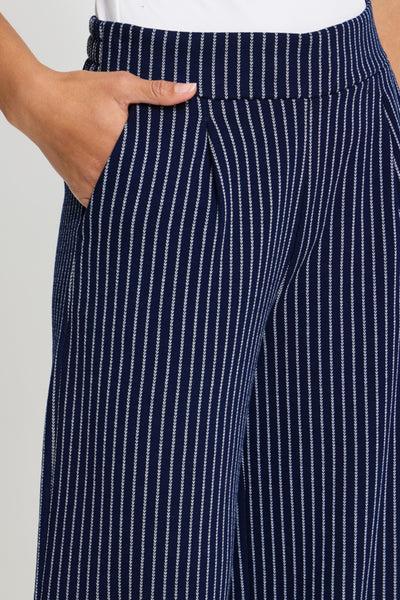 Manse Stripe Wide Pant (Maritime Blue)