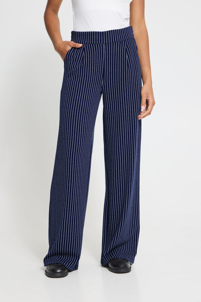Manse Stripe Wide Pant (Maritime Blue)