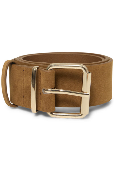 Fryd Faux Suede Belt (Toasted Brown)