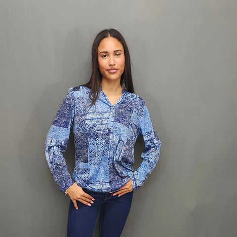 PLUS Sirena Printed Top (Blue)