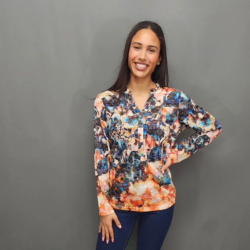 Sirena Printed Top (Bright Print)