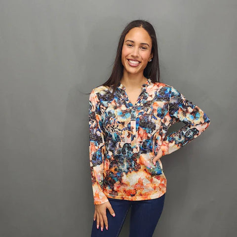 Sirena Printed Top (Bright Print)