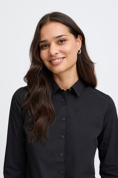 Michelle Button Down Shirt (Black)