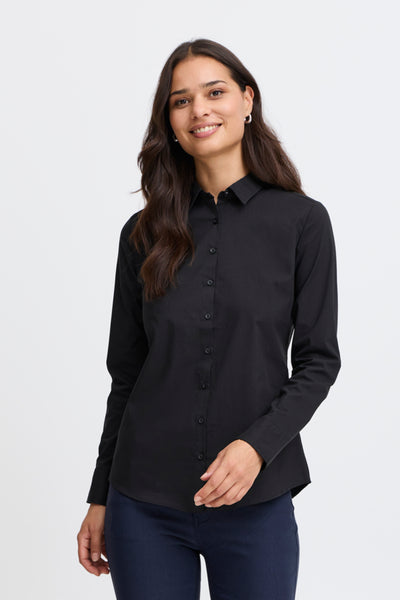 Michelle Button Down Shirt (Black)