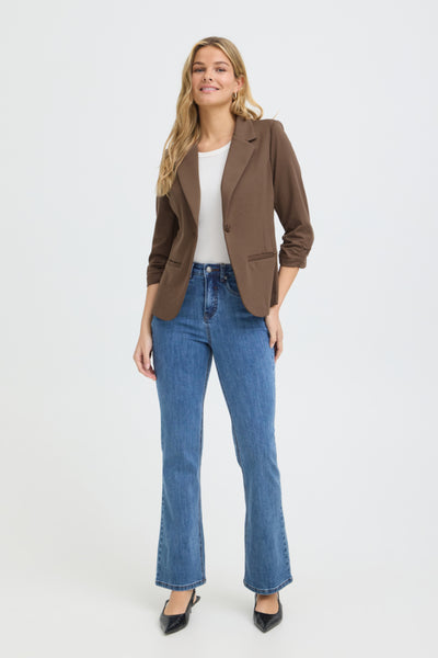 Zarie 3/4 Sleeve Blazer (Rain Drum)