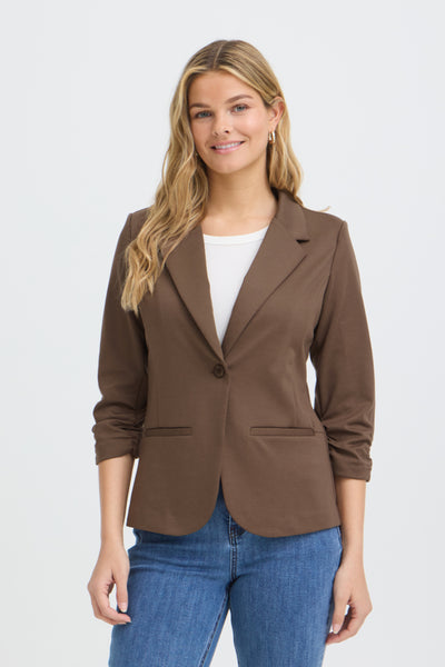 Zarie 3/4 Sleeve Blazer (Rain Drum)