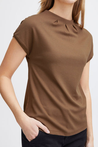 Kata High Neck Top (Coca Mocha)