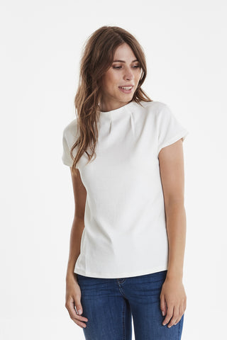 Kata High Neck Top (Antique White)