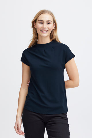 Kata High Neck Top (Peacoat Blue)