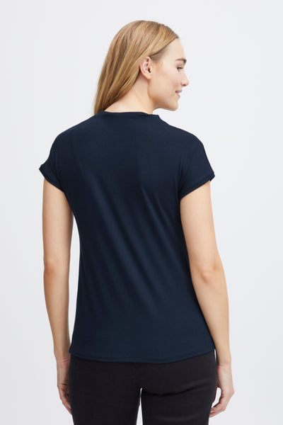 Kata High Neck Top (Peacoat Blue)