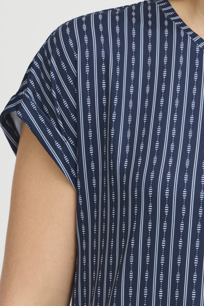 Frankie Tee (Blue Pinstripe)