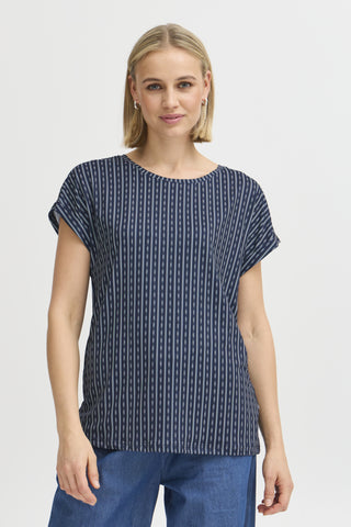 Frankie Tee (Blue Pinstripe)