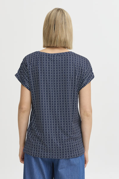 Frankie Tee (Blue Pinstripe)