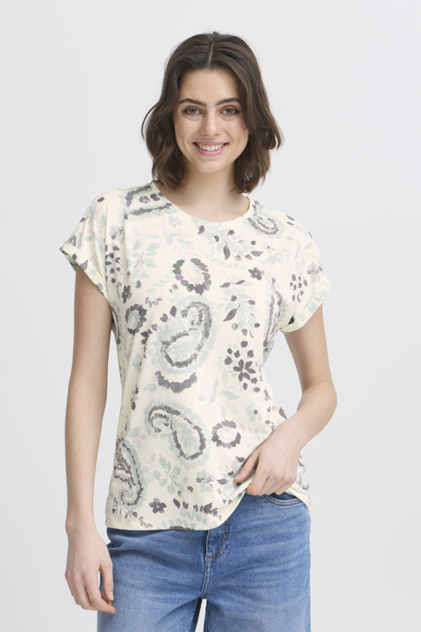 Frankie Tee (Green Floral AOP)