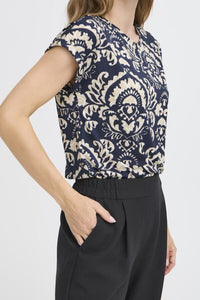 Frankie Tee (Navy Print)