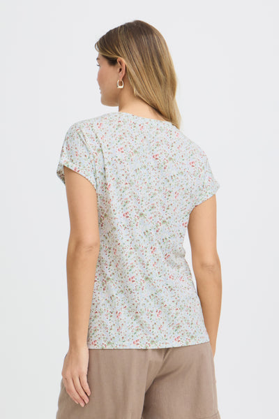 Frankie Tee (Blue Pink Boho Flower)