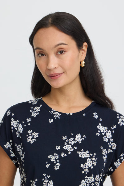 Frankie Tee (Navy Scatter Floral)