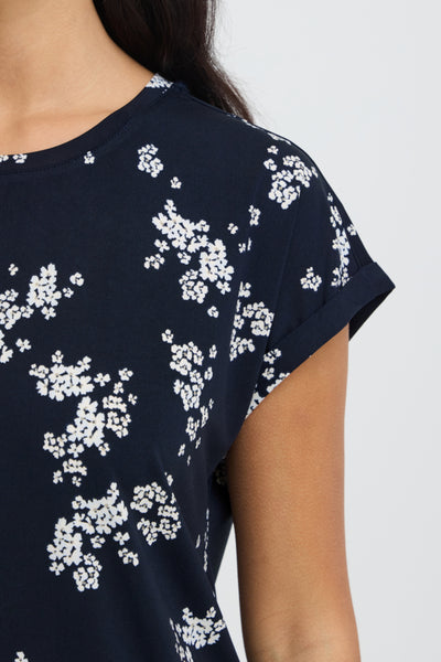Frankie Tee (Navy Scatter Floral)