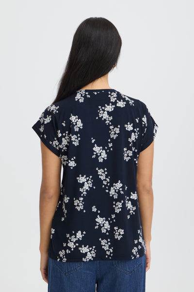 Frankie Tee (Navy Scatter Floral)