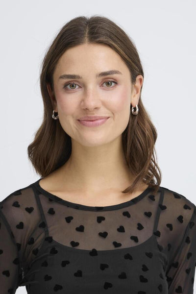 Deta Mesh Top (Hearts)