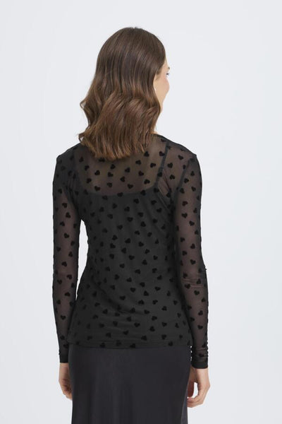 Deta Mesh Top (Hearts)