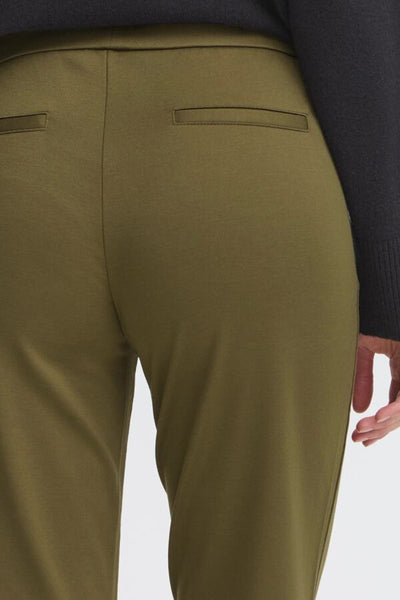 Blaine Crop Pull On Pant (Dark Olive)