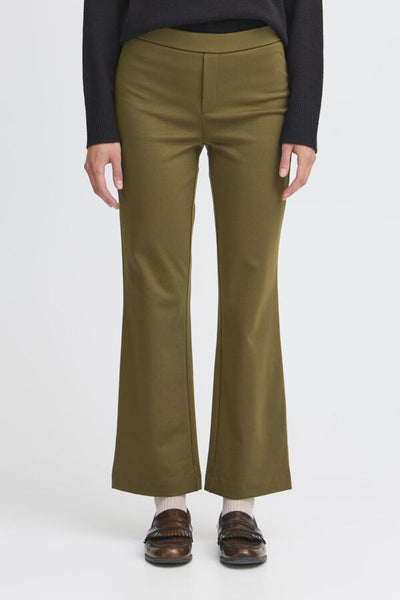 Blaine Crop Pull On Pant (Dark Olive)