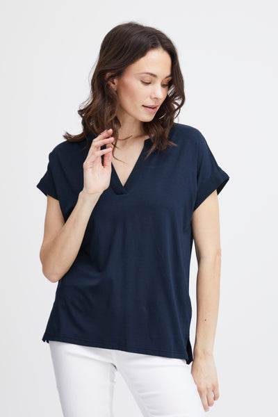 Liv Lyocell Top (Navy)