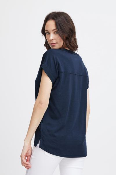 Liv Lyocell Top (Navy)