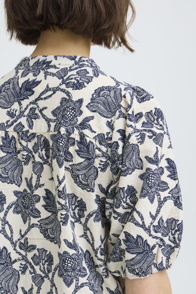 Maddie Cotton/Linen Blouse (Floral)