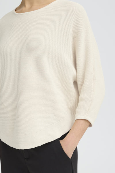 Sinja Cotton Blend Sweater (Antique White)