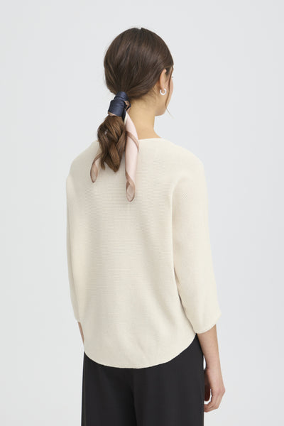 Sinja Cotton Blend Sweater (Antique White)