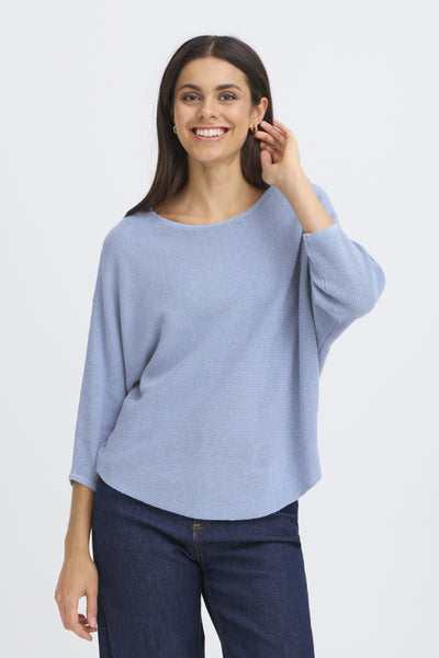Sinja Cotton Blend Sweater (Della Robbia Blue)