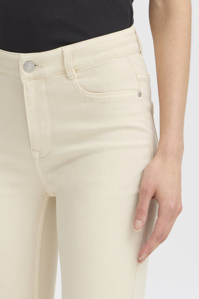 Elli Stretch Denim Capri (Ecru)