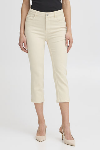 Elli Stretch Denim Capri (Ecru)