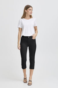 Elli Stretch Denim Capri (Black)