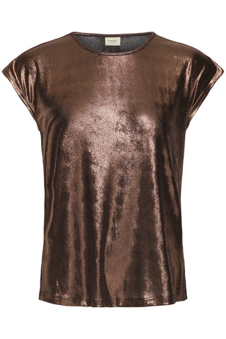 Monique Metallic Top (Copper Metallic)