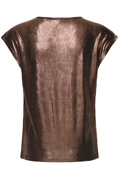 Monique Metallic Top (Copper Metallic)