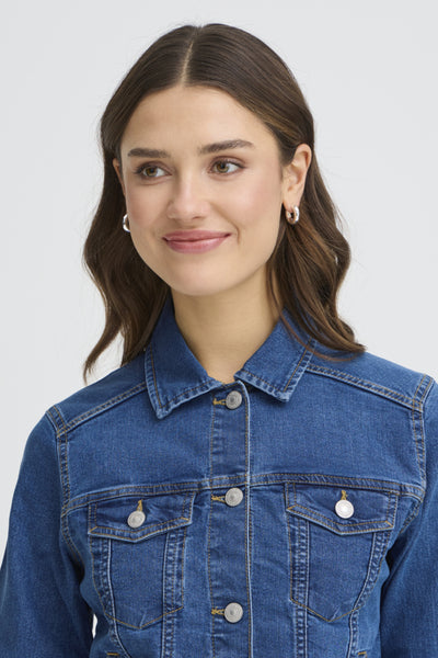 Mina Denim Jacket (Mid Blue)