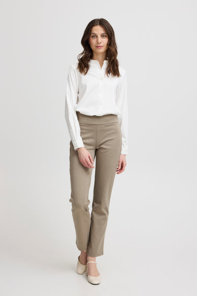 Barrie Pull On Straight Pant (Taupe)