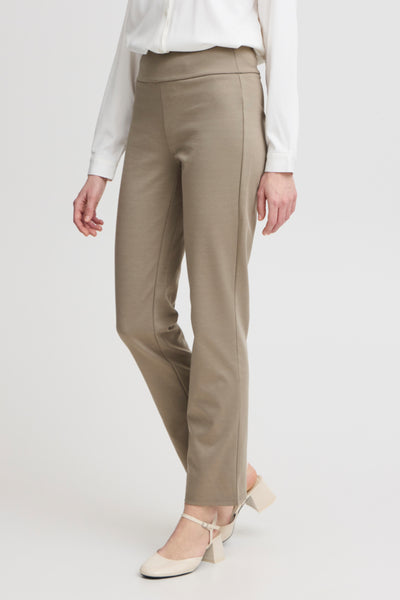 Barrie Pull On Straight Pant (Taupe)