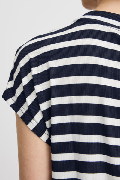 Cano Soft Striped Top (Navy Stripe)