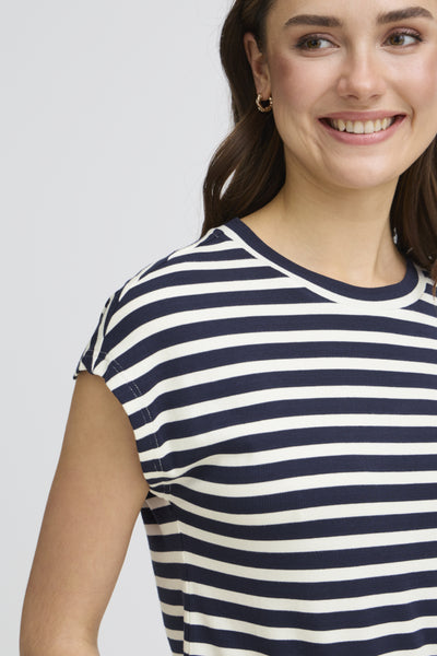 Cano Soft Striped Top (Navy Stripe)