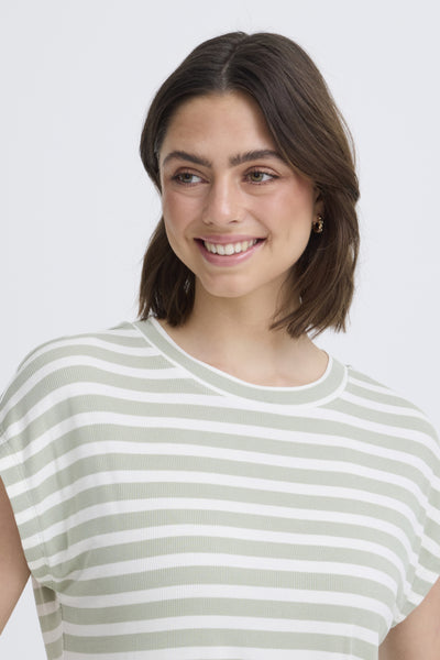 Cano Soft Striped Top (Sage Stripe)