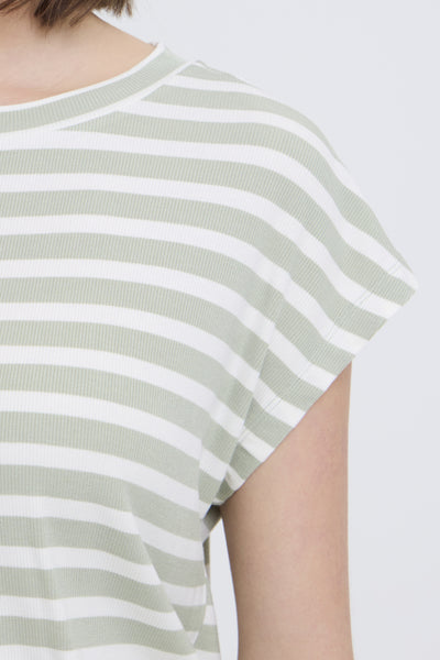 Cano Soft Striped Top (Sage Stripe)