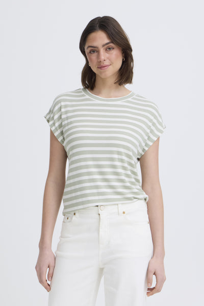 Cano Soft Striped Top (Sage Stripe)