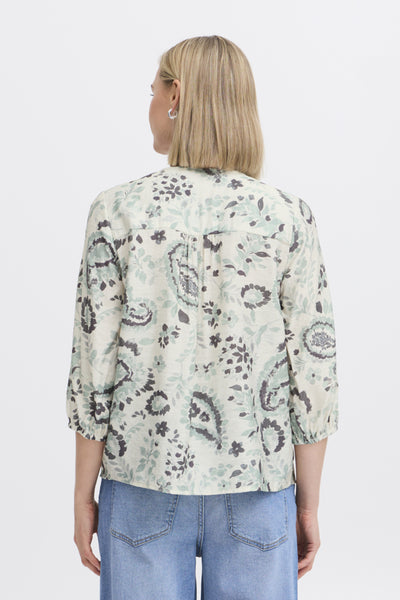 Ariana Blouse (Green Floral)