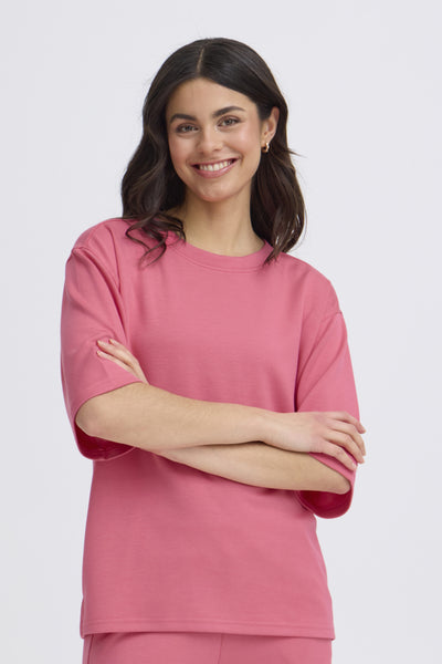 Aurora Soft 3/4 Sleeve Top (Honeysuckle)